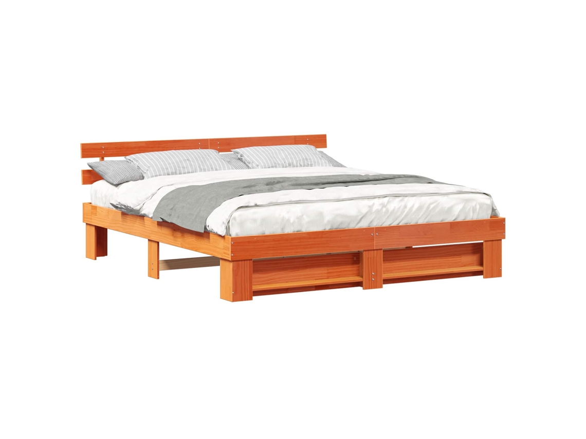 Estrutura da Cama com Cabeceira Castanho 180 X 200 Cm MAISON EXCLUSIVE