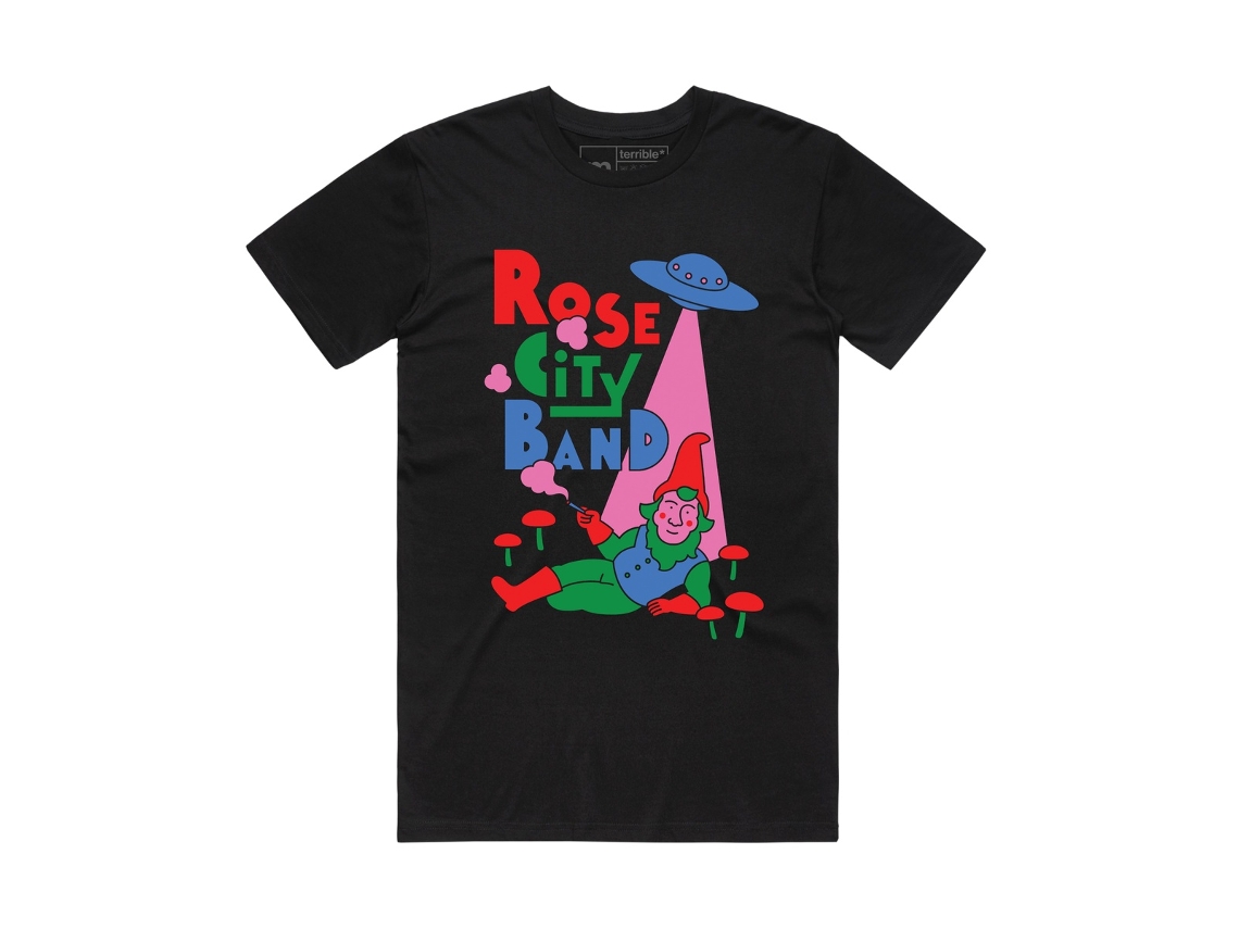 Rose City Band Gnome T shirt ROCKINSTONE Unisex Adults Best Sellers Size:l