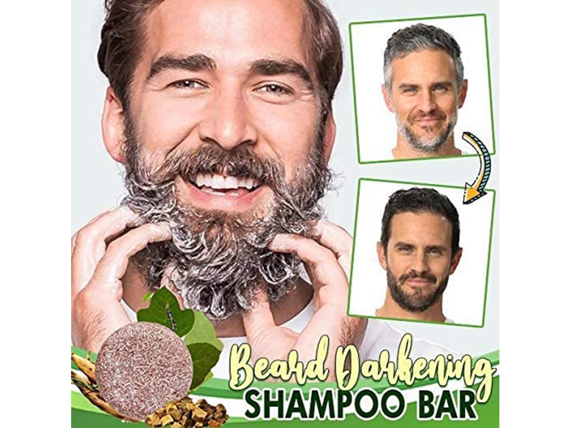 Barra De Shampoo Para Barba Escurecedora Creme Sabonete Para Cabelo E Barba Masculino 60g