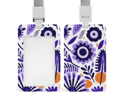 Porta Crachá Com Cordão, Roxa E Branca Estampa Floral, Porta Crachá Engraçado Com Nome, Porta Crachá, Estojo