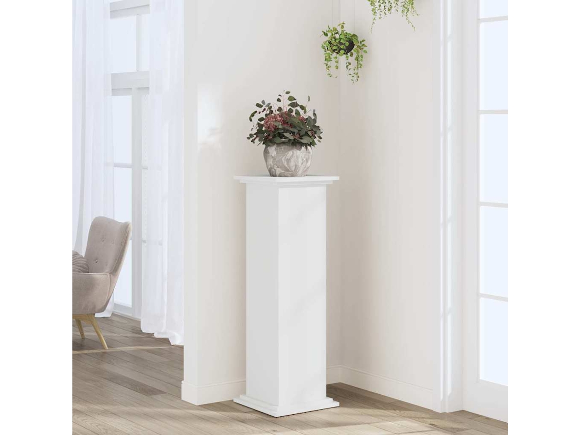 Vidaxl Suporte Para Plantas 33x33x100 Cm Derivados De Madeira Branco