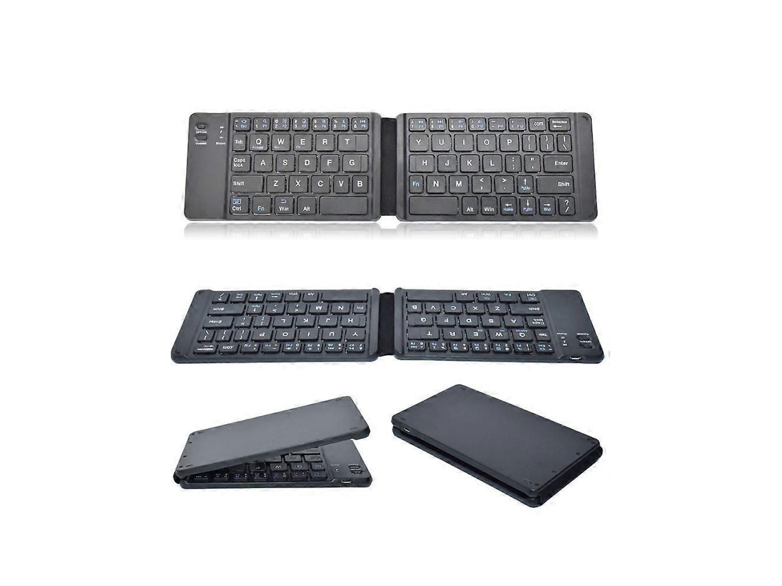 Teclado Dobrável Sem Fio Bluetooth com Touchpad, compatível com Windows, Android e iOS TAISHENGDA