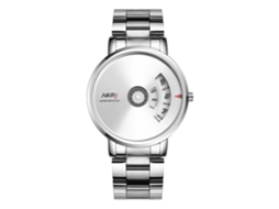Reloj Deportivo Hombre Nary Impermeable Compass De Acero Con Esfera Blanca