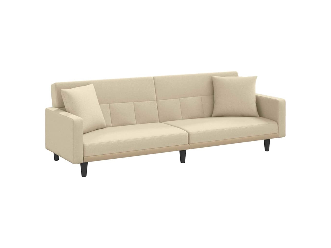 Sofa Bed, Sofa Beds Vidaxl Creme Tecido (n/a)