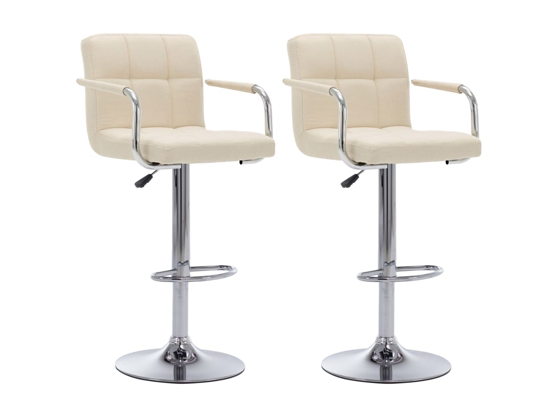 Bar Chair, Bar Chairs Vidaxl Creme Tecido (n/a)