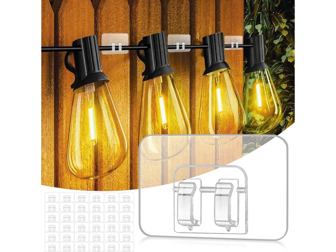 Ganchos Luzes 100 Pcs Autoadesivos, Impermeáveis ZYBLSSBB