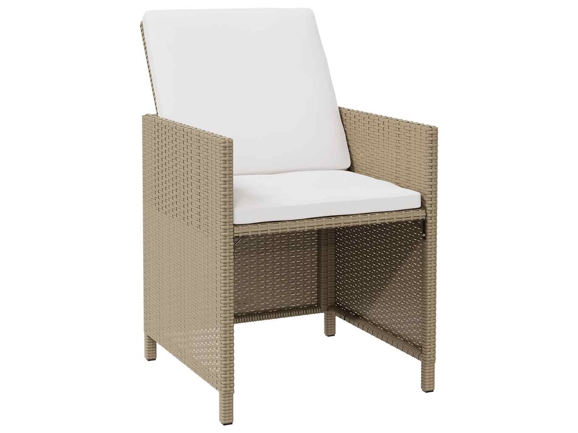 Maison Exclusive - Cadeiras De Jardim Com Bancos 2 Pcs Vime Pe Bege