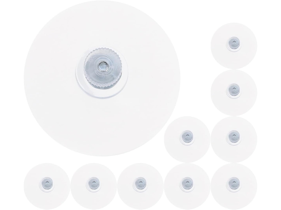 Ciieeo Conjunto De 10-ventosas Pvc Para Azulejos Cerâmica, Resistentes, 5, 3cm, Almofadas De Fixação Reutilizáveis