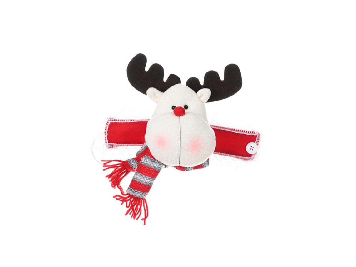 Fivela de Cortina de Natal com Papai Noel, Boneco de Neve e Alce Decorativo Reutilizável para Janela Presente Natalino | S/MARCA