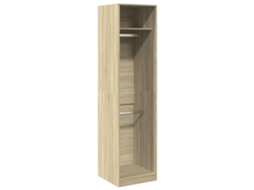 Conjunto 1 Wardrobe, Wardrobes Vidaxl Marrom Madeira Processada (50 X 50 X 200 Cm)