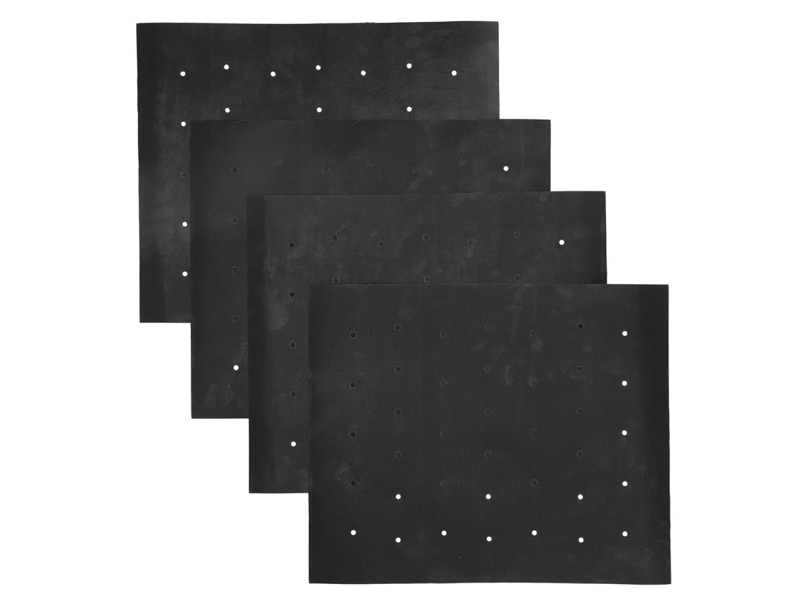 Conjunto de 4 tapetes antiaderentes para churrasco, 40x33cm, resistentes ao calor, com grelhas.
