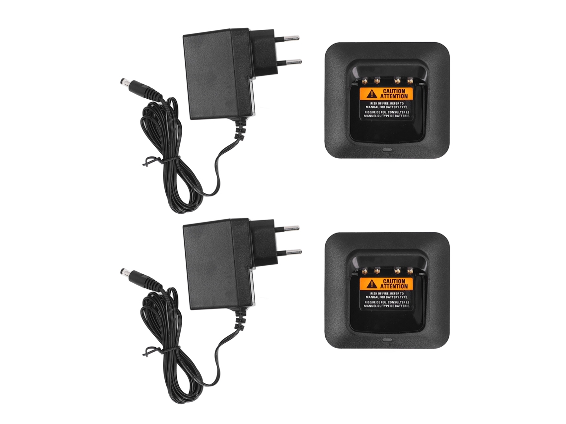 Carregador de Bateria para Rádio Walkie Talkie EOOCOO, com indicador LED e carregamento rápido