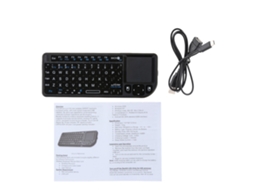 Teclado Sem Fio 2.4g Portátil Rii® Mini X1 Com Touchpad Mouse Para Pc E Smart Tv Preto