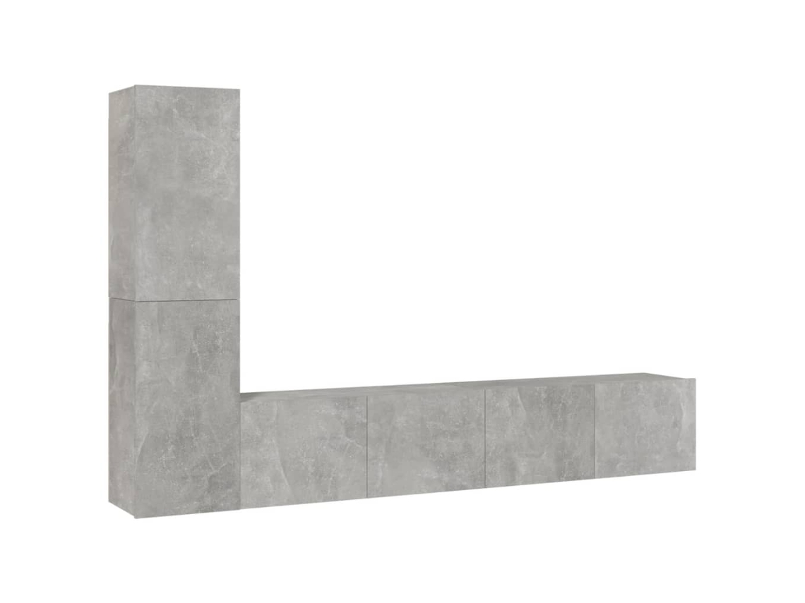 Tv Cabinet Set, Tv Cabinet Sets Vidaxl Cinzeto Madeira Processada (n/a)