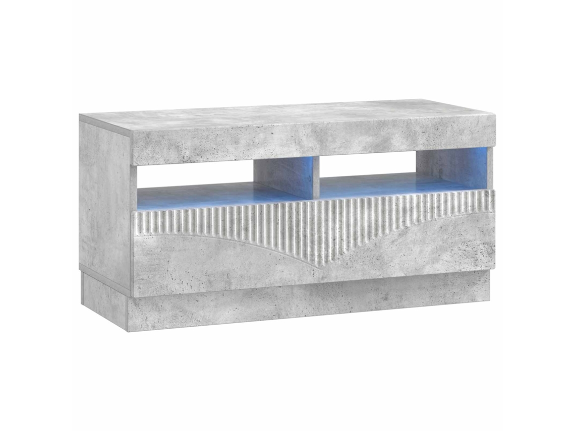 Vidaxl Gabinete De Tv Led Cinzento Cimento Derivados De Madeira