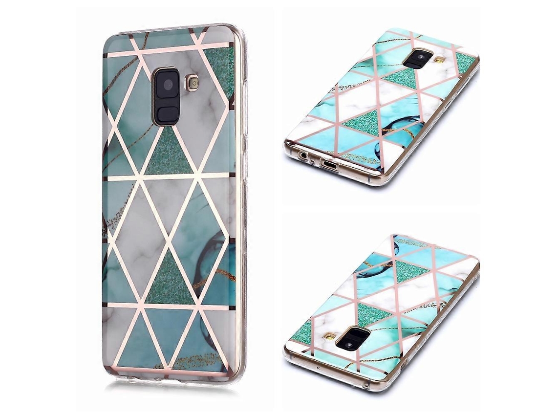 Capa Protetora Macia De Tpu Com Padrão De Mármore Para Galaxy A8 (2018)