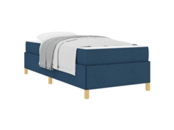 Estrutura da Cama com Colchão Azul 90 X 190 Cm Tecido MAISON EXCLUSIVE