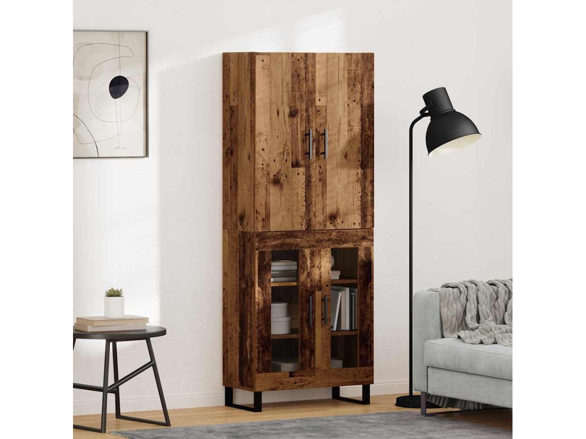 Vidaxl Buffê 2 Pcs Madeira Antiga 69,5 X 34 X 180 Cm