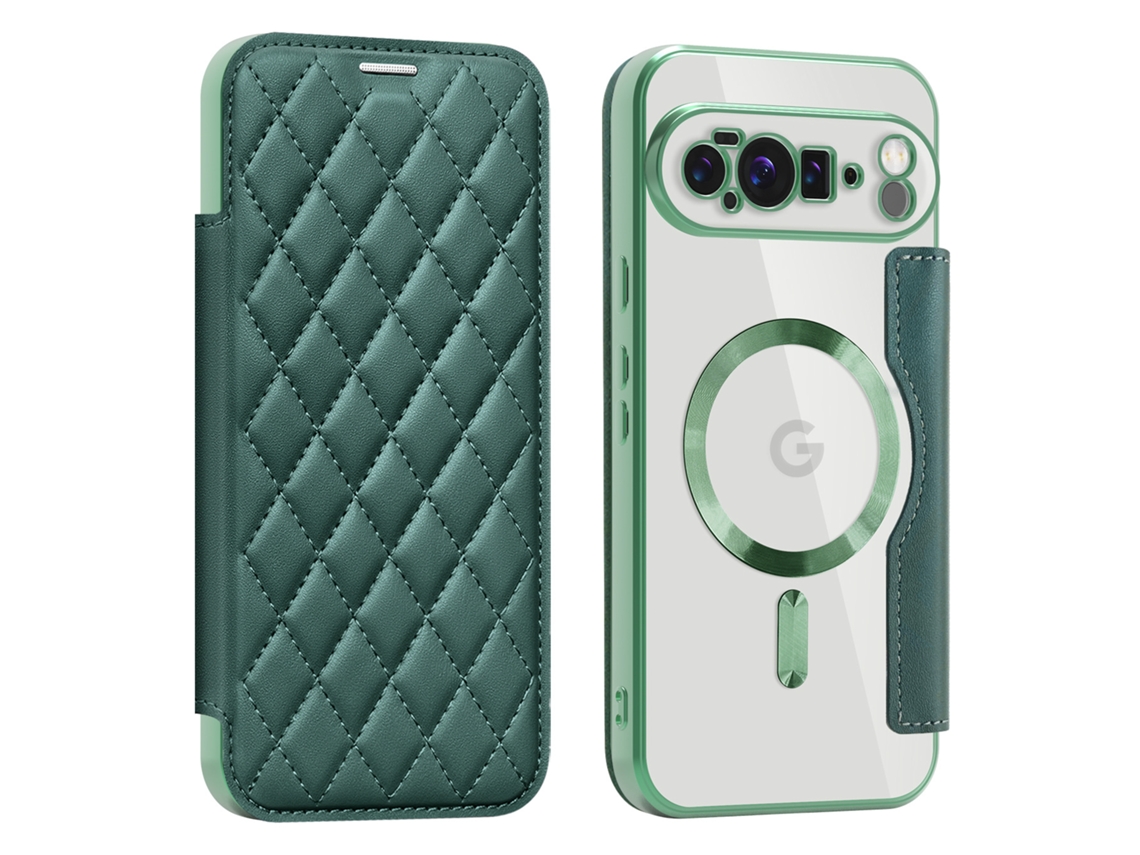 Capa Carteira Rfid Para Google Pixel 10 Pro Xl Verde Czhhmart