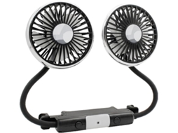 Ventilador Para Banco Traseiro De Carro, Ventilador Duplo Para Banco De Carro Com Luzes Led, Ventilador Portátil Usb