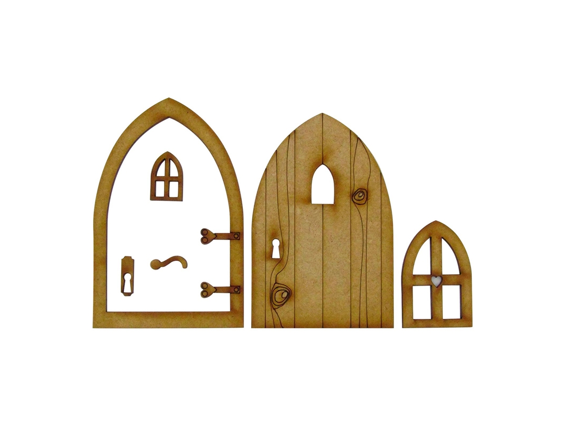 Casa de Campo Kit Artesanato Porta Conto Fadas 3D Acessórios para Bonecas Madeira UISAVE