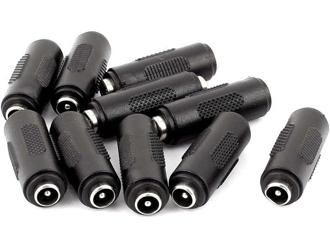 Conjunto de 10 Adaptadores Alimentação Cc Fêmea para com Plugue 2,1 X 5,5 Mm Câmeras Cftv CHABERLU
