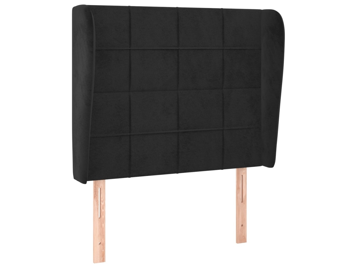 Headboard, Headboards Vidaxl Preto Veludo (83 X 23 X 118/128 Cm)