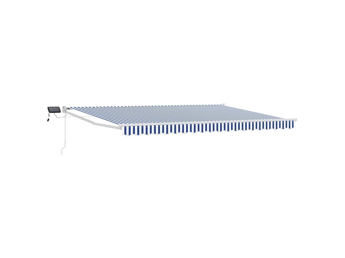Conjunto 1 Sombra De Sol Externa Vidaxl Azul Poliéster (4 × 3 M)