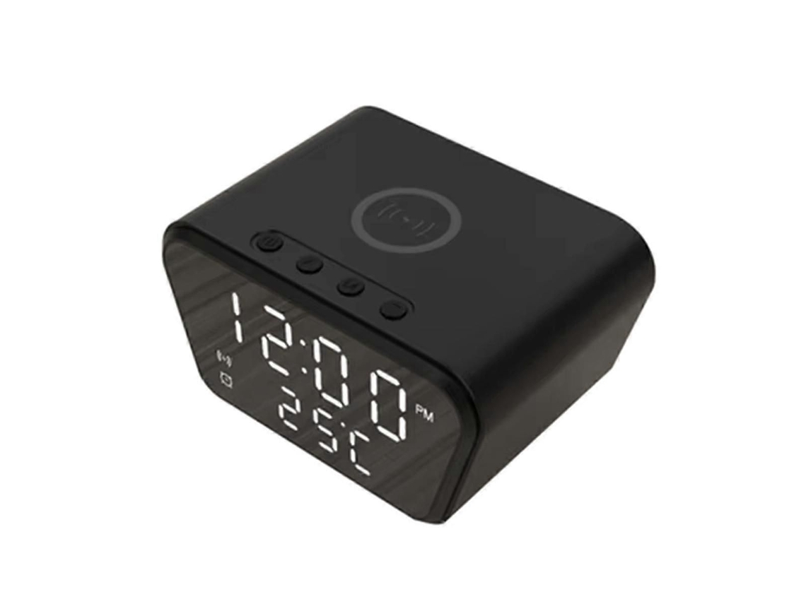Despertador 15w Carregador Sem Fio Inteligente, Calendário, Temperatura, Led GOKOCO