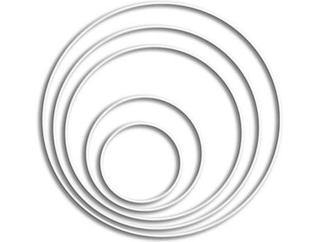 Argola MEYCO (Branco - Metal - 15x0,2x15 cm)