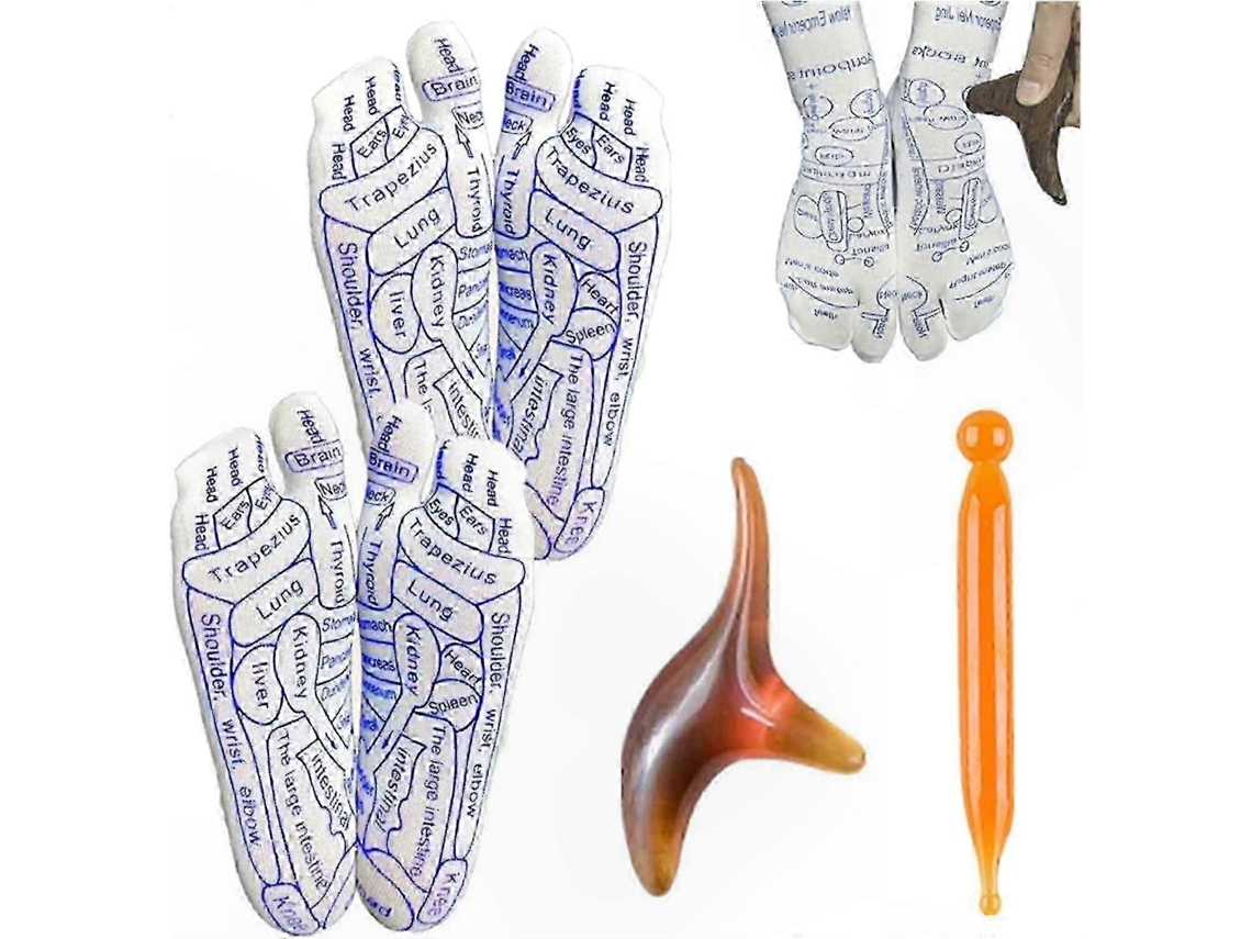 Meias De Reflexologia Com Ferramenta De Massagem, Meias Com Pontos De Pressão Para Massagem Nos Pés.