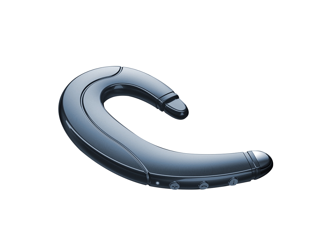 Fone De Ouvido Bluetooth Sem Fio Invisível Com Microfone E Cancelamento De Ruído, À Prova Dágua, Com Gancho Para Orelha E Plugue Sem Fio - Azul