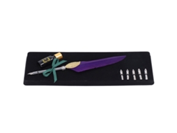 Definir Pluma Pluma De Pavo Feather Estilo Retro Caligrafía Sp101014 Morado