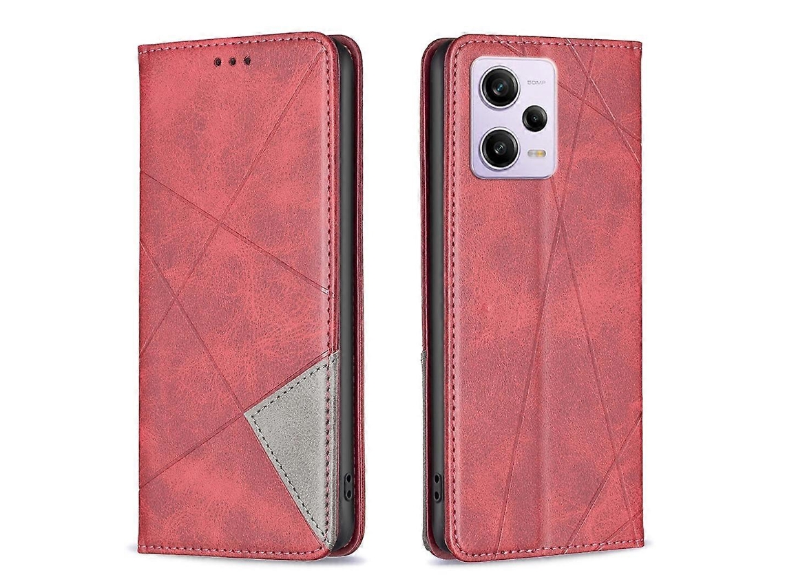 Capa De Couro Magnética Invisível Prismática Para Xiaomi Redmi Note 12 Pro 5g Global