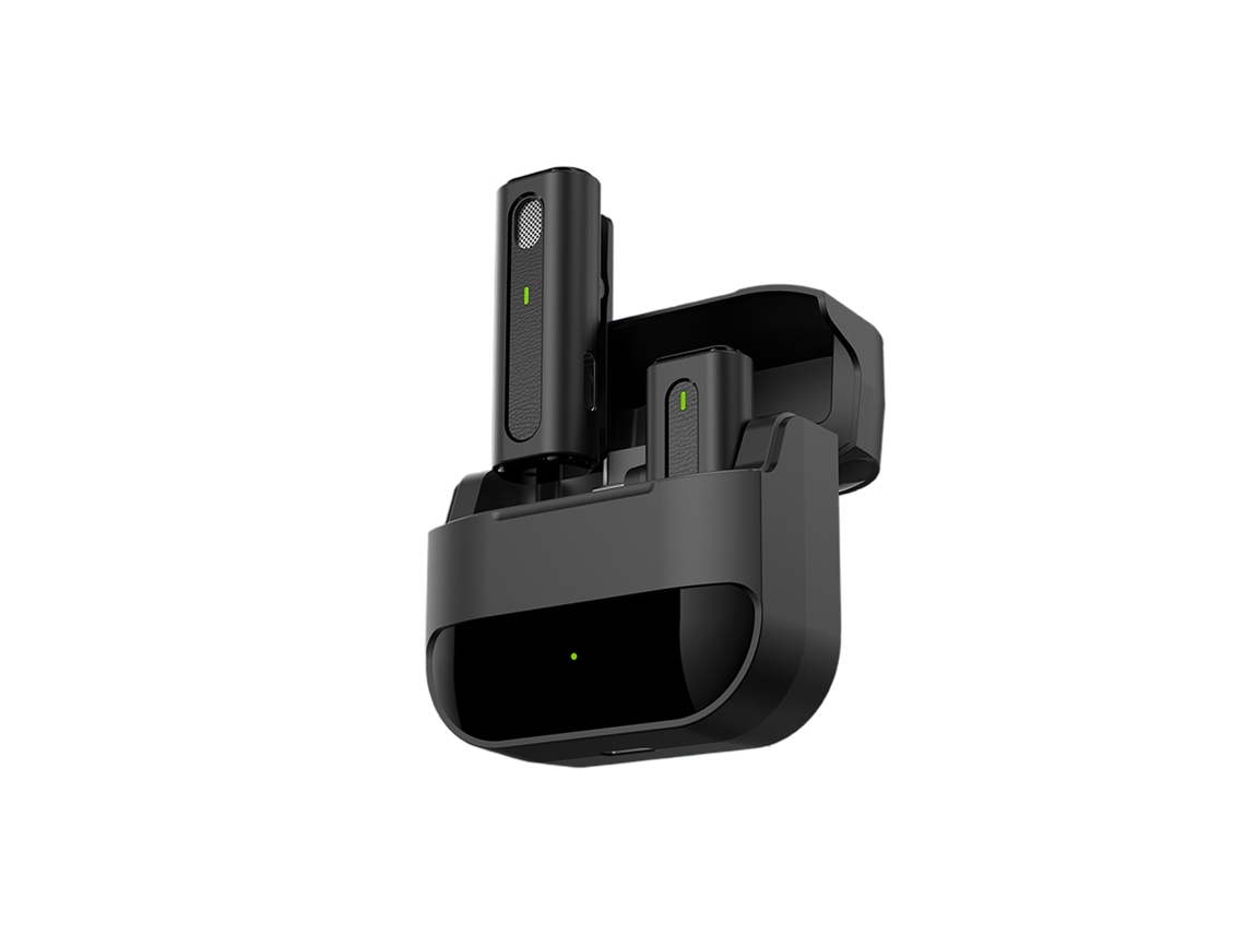 Microfone Lavalier Sem Fio EOOCOO (1 Transmissor com Estojo de Carregamento, Interface Type c)