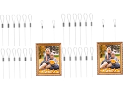 Housoutil Conjunto de 24 cordões invisíveis para pendurar, ideais para utensílios domésticos, quadros e outros objetos.