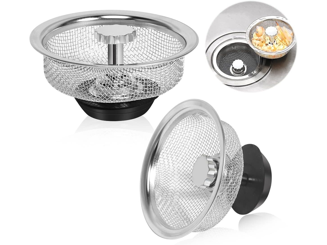 Conjunto De 10 Filtros De Ralo De Cozinha Com Alça E Tampa