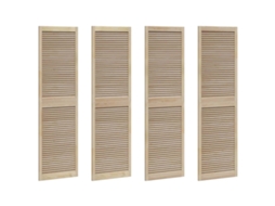 Conjunto 4 Porta De Armário Vidaxl Castanho Madeira De Pinho Maciça