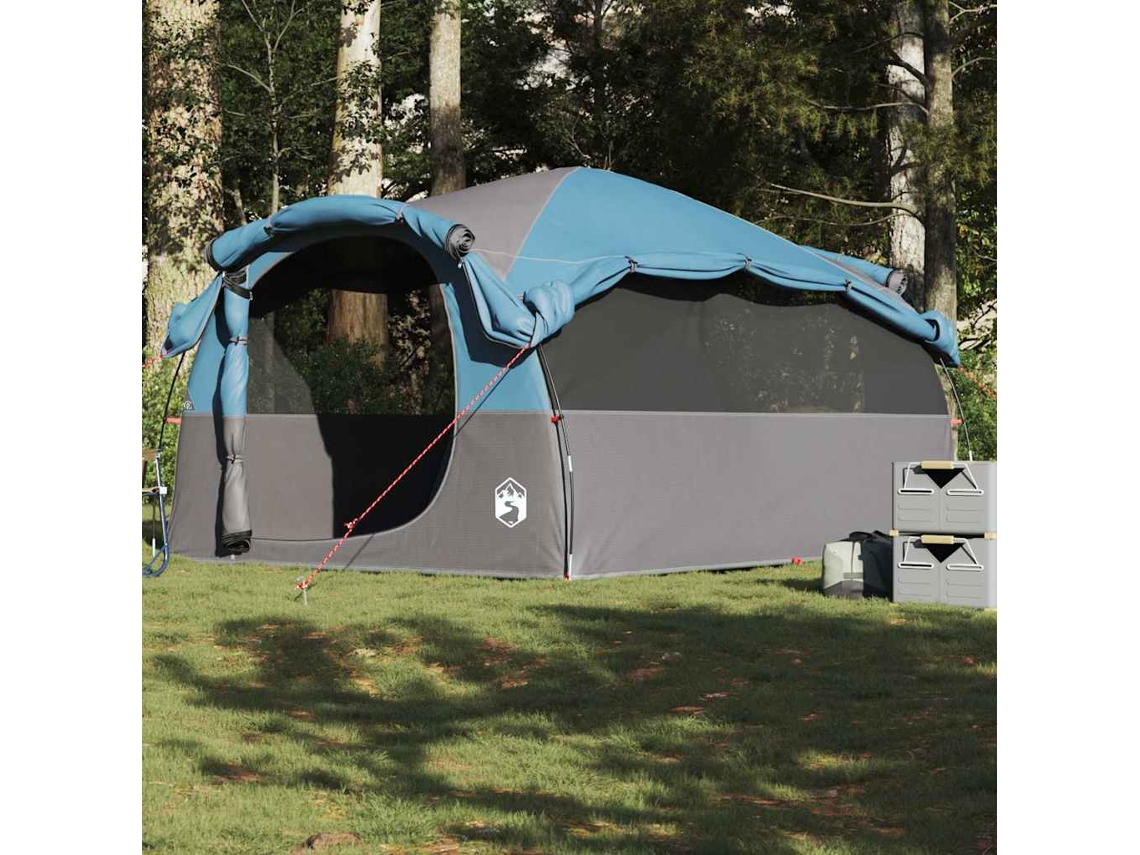Vidaxl Tenda Familiar Túnel Para 6 Pessoas Resistente À Água Azul