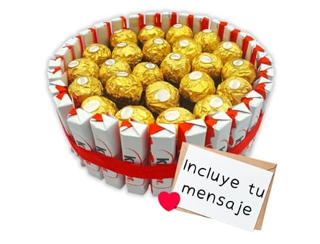 Bolo Ferrero Rocher Rosa Doce 24 Bombons, Kinder E Rosa Guminha Presente Doce E Elegante Iami