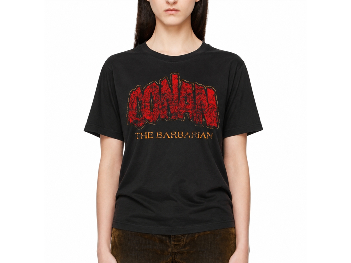 Rockinstone Conan Distressed Logo Black Adult T-shirt Size:xl