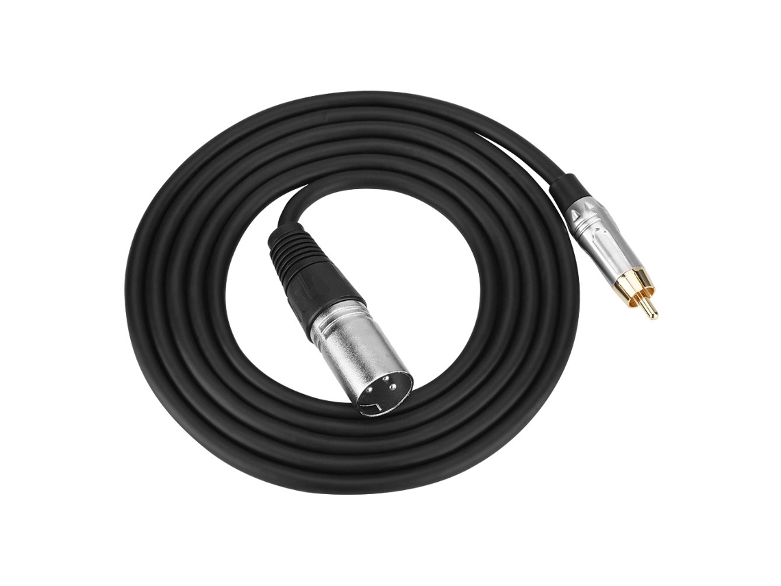Cabo Microfone Rca Macho Para Xlr Macho Transmissão Áudio Alta Qualidade