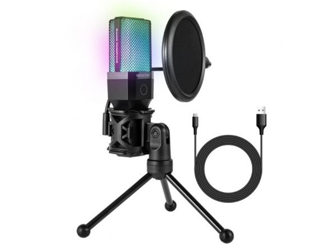 Microfone Studio Rgb Usb WOXTER