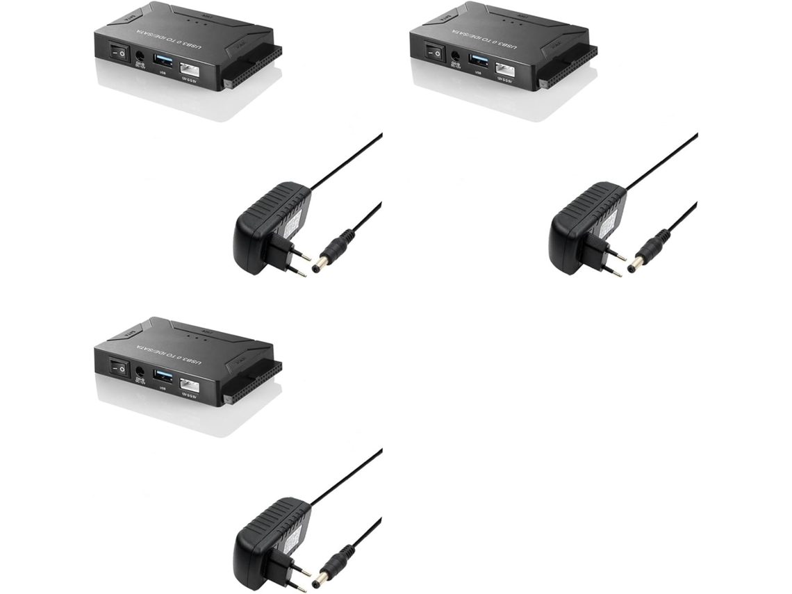 Cabo Adaptador 3x para Usb Ide 3.0 para Sata3 para Hdd/ssd, 5 Polegadas, Plugue Europeu SFUSHOS