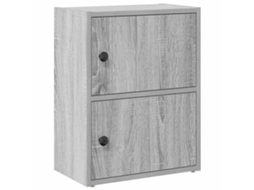 Bookcase, Bookcases Vidaxl Cinzeto Madeira Processada (n/a)