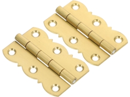 Baluue 2 Dobradiças De Aba Piano Em Liga Cobre 45x27mm, Douradas, Para Portas De Armários E Estantes Partitura
