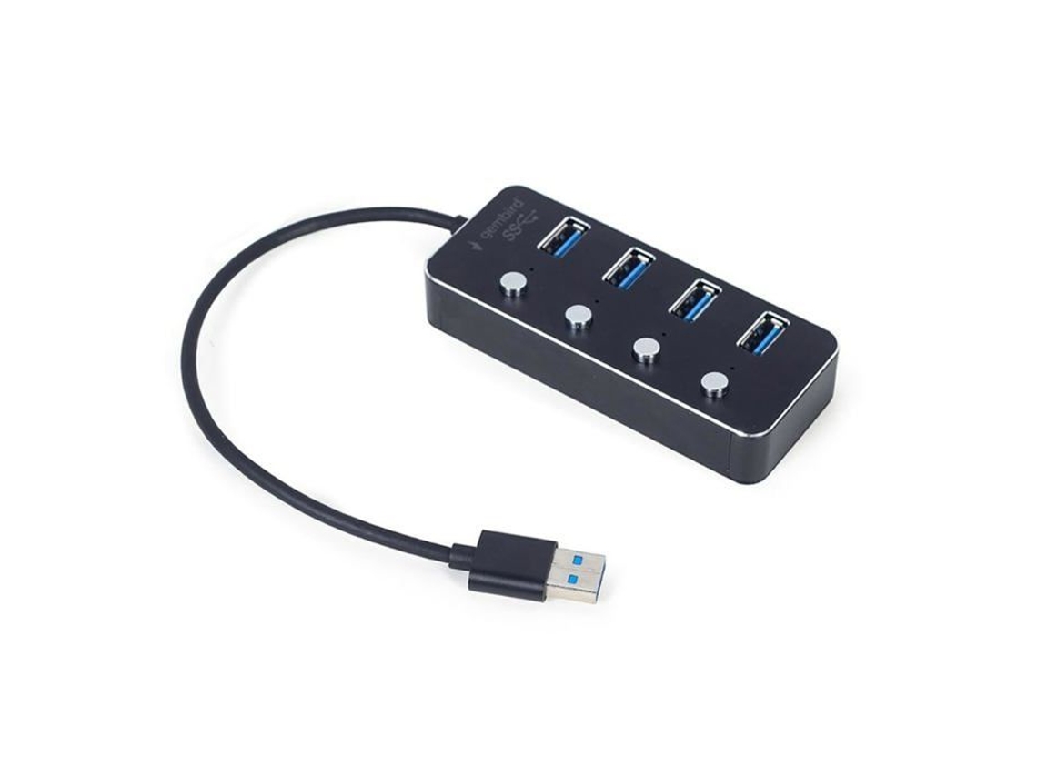 Hub Usb Gembird Uhb U3p4p 01 4 Portas Alimentação Usb Switches Brilvibera