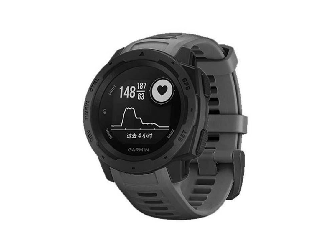 Bracelete para Garmin Instinct Silicone com Fivela de Aço Preta Cinza XIAOMOYU (22mm)