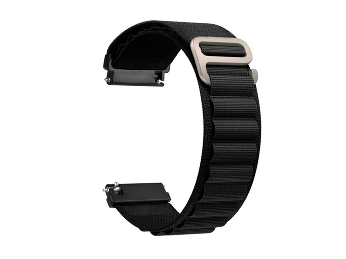 Bracelete Nylonsense Alpine M PHONECARE para Oneplus Watch 4 Preto pulso de 145mm a 190mm