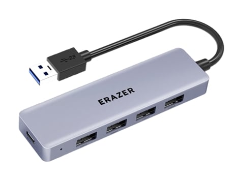 Adaptador ERAZER Ha05-3 5In1 Type-C a 4Usb3.0 Type-C 1.5M para Huawei Mate40/P50 S20